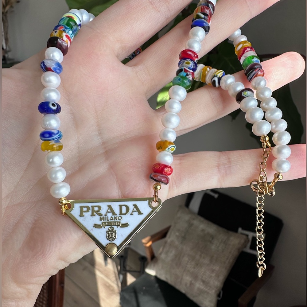 Upcycled  Charm Necklace - Picture 2 of 5